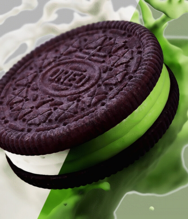 A 3D recreation of an OREO cookie